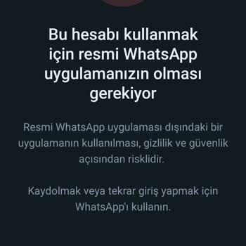 WhatsApp Oturum Açma Hatası