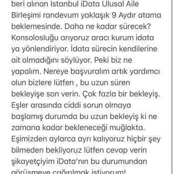İdata Ulusal Vize Atanamaması Hakkında