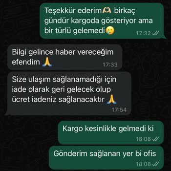 Esra Helvacı Kargo Sıkıntılı Ve Destek Hattı Asla İlgili Değil