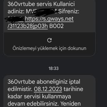 360 Vrtube 24 Saat Dolmadan İptal Edilen Abonelik İçin Ücret İadesi Talebi