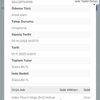 Bellona Para İadesi Talebi