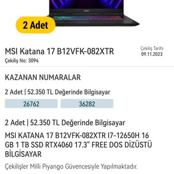 Nesine Eşya Piyangosu Çekiliş