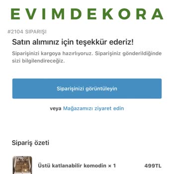 Evim Dekora Ürünüm Gönderilmedi, İletişim Kurulamıyor!