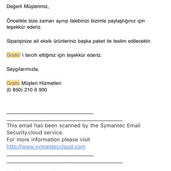 Gratis'in Çözüm Merkezinin Hiçbir Çözüm Bulamaması.