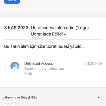 Apple Store App Store Ücret İadesi Talebi Acil