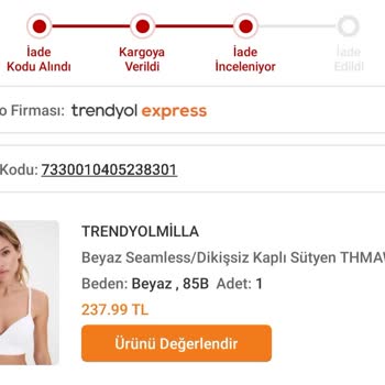 Trendyol İade İnceleniyor Süreci