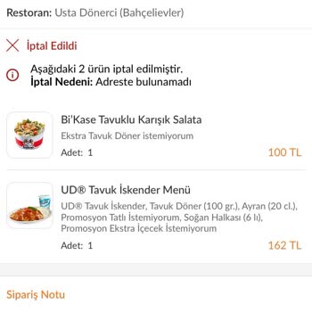 Trendyol Yemek Trendyol Yemeği, Kişiye Ulaşamayınca Alıp Gidiyor