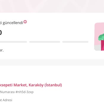 Yemeksepeti Market'ten Verilen Sipariş Sorunu