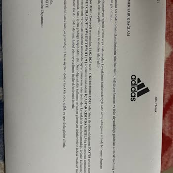 Koray Spor Adidas Garanti Kapsamına Almıyor.