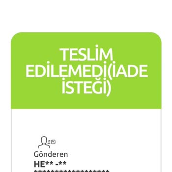 Yurtiçi Kargo Adrese Gelmeden Adres Yanlışlığı Sebebiyle Sipariş İptal