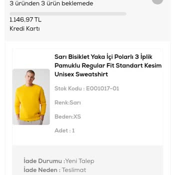 Avva Giyim Geri İade Parasının Ödenememesi