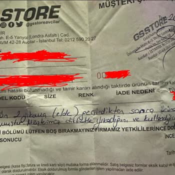 GS Store Kusurlu Ürünü Değişim Yapmıyor