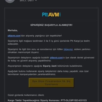 PttAVM Fiyat Arttığı İçin İptal Edilen Sipariş