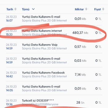 Turkcell Mobil Veri Kullanımı