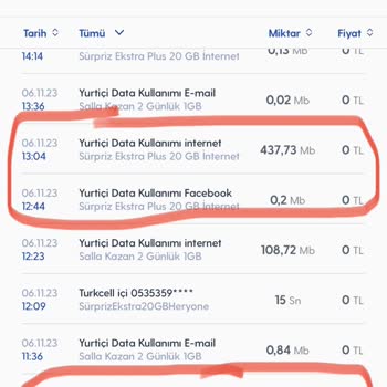 Turkcell Mobil Veri Kullanımı