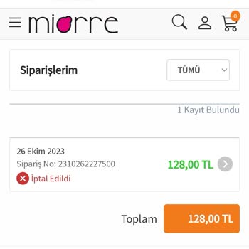 Miorre Kartıma İade Yapılmadı