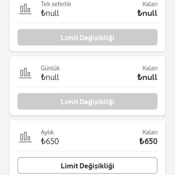 Vodafone Mobil Ödeme Limiti