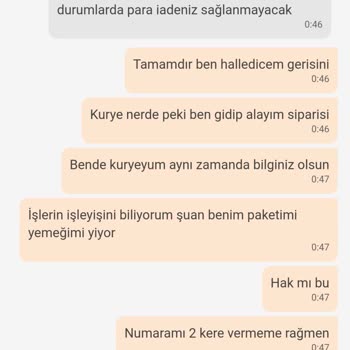 Trendyol GO Pişmanlık Ne Sipariş Var Ne De Para İadesi
