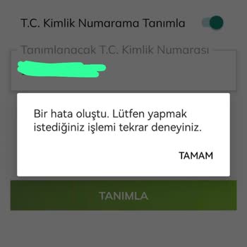 Passolig Mobil Bilinmeyen Hata