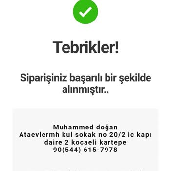 Hangar Gıda Turizm (Kağıthane) Yanlış Sipariş Göndermişler