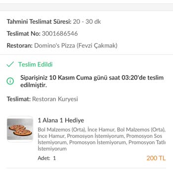 Domino's Pizza Bol Malzemos Ta Malzeme Yok!
