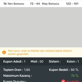 İddaa Ödenmeyen Kazançlı Kupon