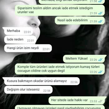 Evşen Bebe İade Kabul Edilmeme