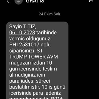 Gratis İade Edilen Ürünün Para İadesi Yapılmıyor