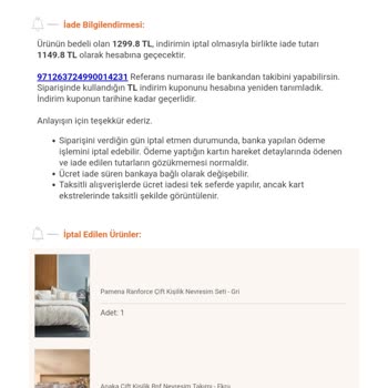 Trendyol Ürünümüz İade Edildi