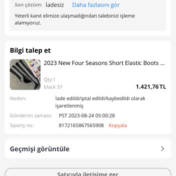 Aliexpress Para İade Reddi