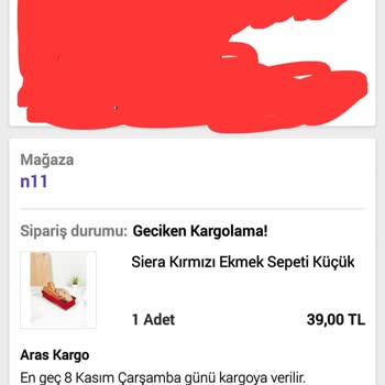 N11 Uygulaması Ürünleri Göndermiyor