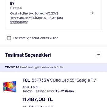 Teknosa Ürün Satın Alamama Problemi