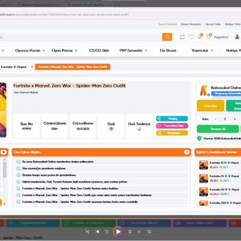Kabasakalonline.com Fortnite Spiderman Paketinin Fiyatının Arttırılması