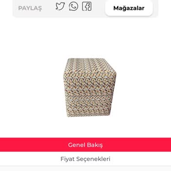 Kelebek Mobilya İstediğimden Farklı Desende Gelen Puf