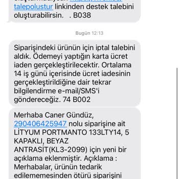 Vivense Verilen Siparişi Teslim Edemeyip İptal Ettiler