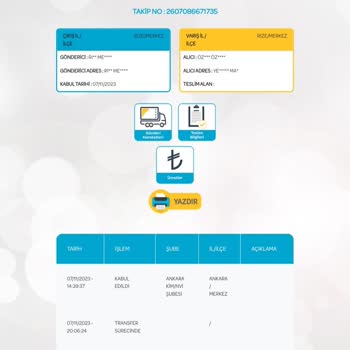 PTT Kargo Adrese Teslim Edilmek İstenmeyen Kargo