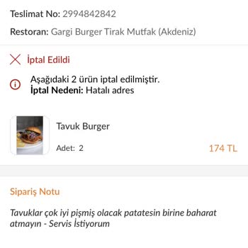 Trendyol Yemekten Alınan Ücreti Alınarak Teslim Edilmeyen Sipariş