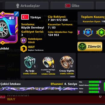 8 Ball Pool Haftalık Puan Sıfırlanması