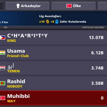 8 Ball Pool Haftalık Puan Sıfırlanması