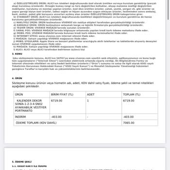 Vivense Hayali Ütün Satışı