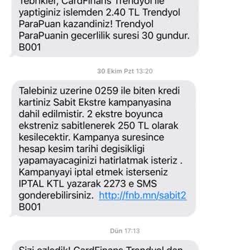 QNB Finansbank Trendyol Puanın Kendi Kendine Silinmesi