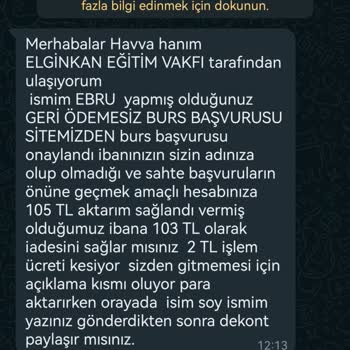 Elginkan Holding Elginkan Vakfı Burs Başvurusu Telaşı