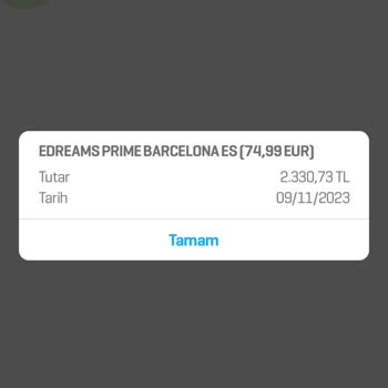 EDreams İn Hesabından Para Çekmesi