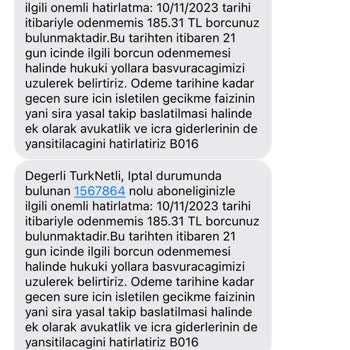 TurkNet Aboneliğim Olmadan Borç Çıkardı