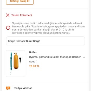 Trendyol Ve Sürat Kargo Teslimat Sorunu