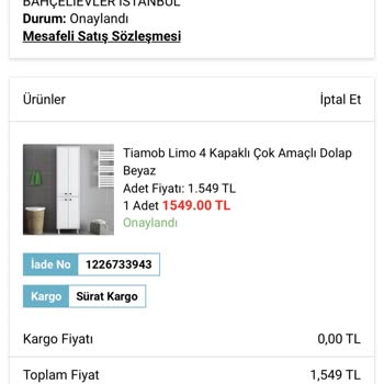 A101 Onlinedan Aldığım Ürün Teslim Edilmiyor
