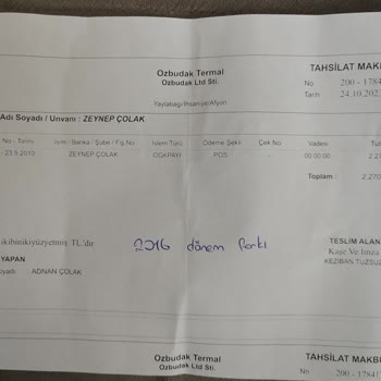 Sefa Termal Usulsüz Ve Haksız Fazla Para Akımı