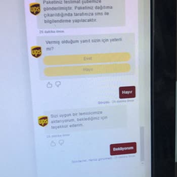 UPS Kargonun Yalanları Ve Kargoyu Teslim Edememesi