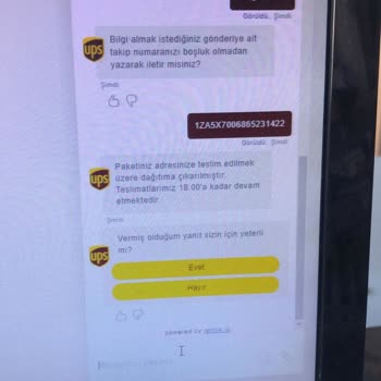 UPS Kargonun Yalanları Ve Kargoyu Teslim Edememesi