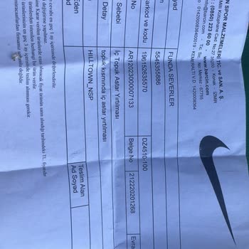 Nike Ayakkabı Şikayeti Sıfır